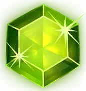 Green gem symbol from Starburst paytable