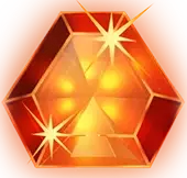 Orange gem symbol from Starburst paytable