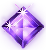 Purple gem symbol from Starburst paytable
